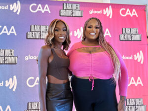 Angelica Ross and Ashlee Marie Preston at GLAAD's inaugural Black Queer Creative Summit